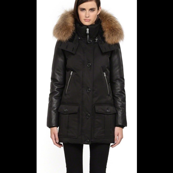 Mackage Jackets & Coats Mackage Cynthia Leather Sleeve Down Coat Xs